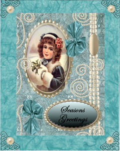 Vintage Snowgirl with Pearls by Jan Barcelo