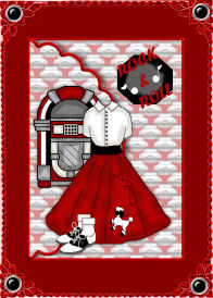 Rock and Roll for Her Scalloped Edge Faux Envelope Card by Jan Barcelo