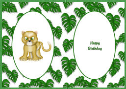 Cute Lion Birthday Insert by Jan Barcelo