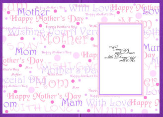 Mother's Day Text A5 Insert (portrait Card) by Jan Barcelo