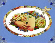 Floral Vintage Hand of Flowers Quick Card by Jan Barcelo