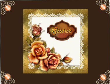 Sister Copper Rose Card Front by Jan Barcelo