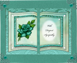 Teal Rose - with Deepest Sympathy - Book Sheet by Jan Barcelo