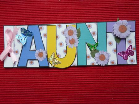 Aunt Word Book by Jan Plimmer