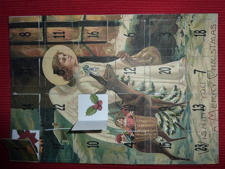Advent Calendar Card 'angel and Deer' by Jan Plimmer