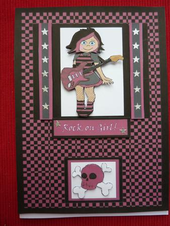 Rock Chick Card Front by Jan Plimmer
