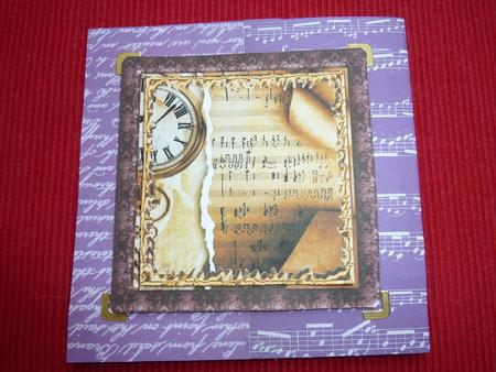Mens Music & Watch X2 Card Fronts by Jan Plimmer
