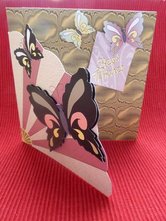 Fan & Butterflies Cut & Fold Corner Card (5) by Jan Plimmer