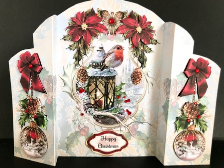 Free Standing Christmas Robin Scene Mini Page Kit by Jan Salisbury