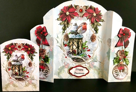 Free Standing Christmas Robin Scene Mini Page Kit by Jan Salisbury
