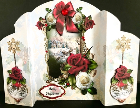 Free Standing Christmas Rose Mini Page Kit by Jan Salisbury