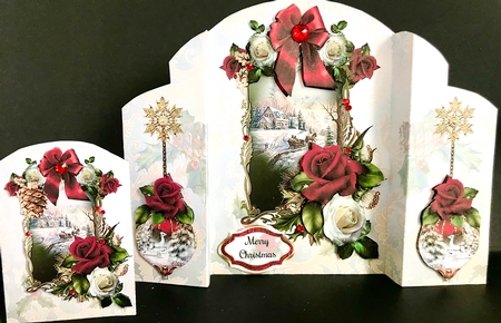 Free Standing Christmas Rose Mini Page Kit by Jan Salisbury