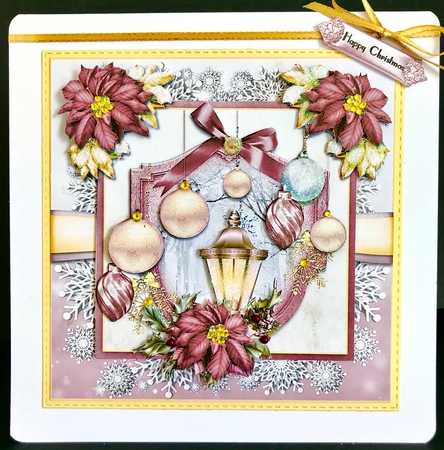 Beautiful Poinsettia Lantern  by Jan Salisbury