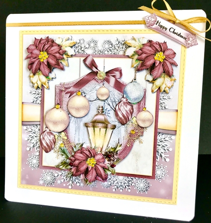 Beautiful Poinsettia Lantern  by Jan Salisbury