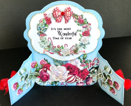 Christmas Blue Gatefold Card Kit-1 by Jan Salisbury