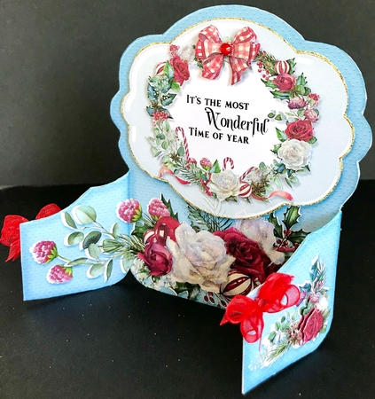 Christmas Blue Gatefold Card Kit-1 by Jan Salisbury