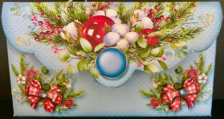 Christmas Floral Money Card-1 by Jan Salisbury