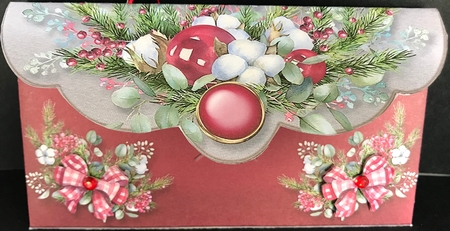 Christmas Floral Money Card-6 by Jan Salisbury