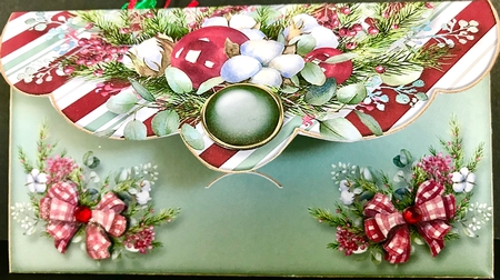 Christmas Floral Money Card-11 by Jan Salisbury