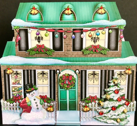 Christmas House Full Shaped Card-2 by Jan Salisbury