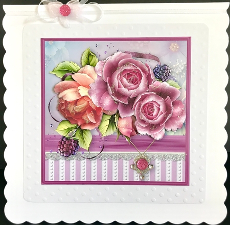 Blackberry Roses - Decoupage Card Mini Kit by Jan Salisbury