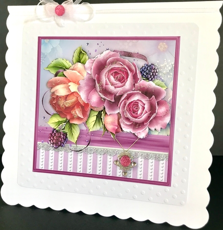 Blackberry Roses - Decoupage Card Mini Kit by Jan Salisbury