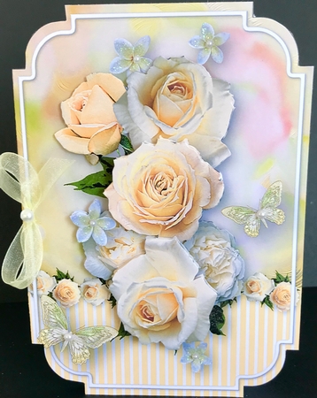 Yellow Roses - Shaped Card Mini Kit by Jan Salisbury