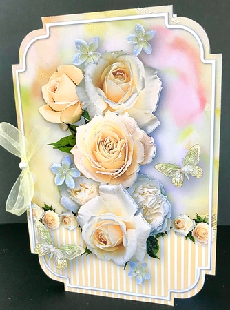 Yellow Roses - Shaped Card Mini Kit by Jan Salisbury