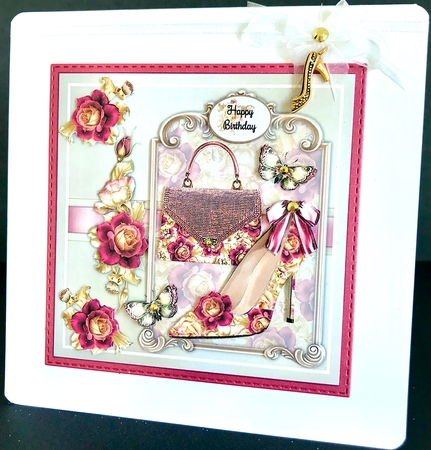 Pretty Roses Handbag & Shoe Mini Page Kit by Jan Salisbury