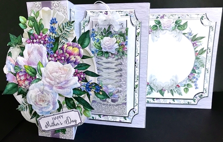 Occasional Roses Accordion Card, Envelope & Bookmark Kit. by Jan Salisbury
