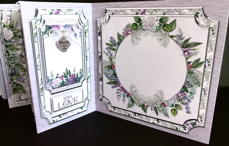 Occasional Roses Accordion Card, Envelope & Bookmark Kit. by Jan Salisbury