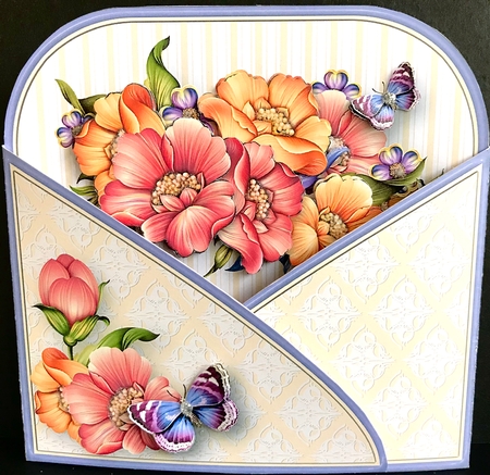 Flowers and Butterflies - Crossover Gatefold Card Mini Kit by Jan Salisbury