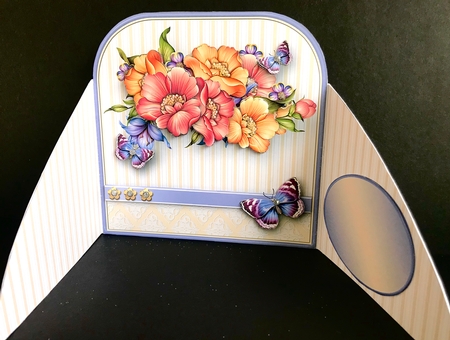 Flowers and Butterflies - Crossover Gatefold Card Mini Kit by Jan Salisbury