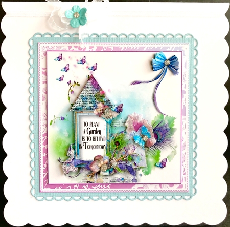 Flowers and Butterflies Believe In Tomorrow by Jan Salisbury
