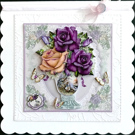 Crystal Rose Vase no2 Mini Page Kit by Jan Salisbury