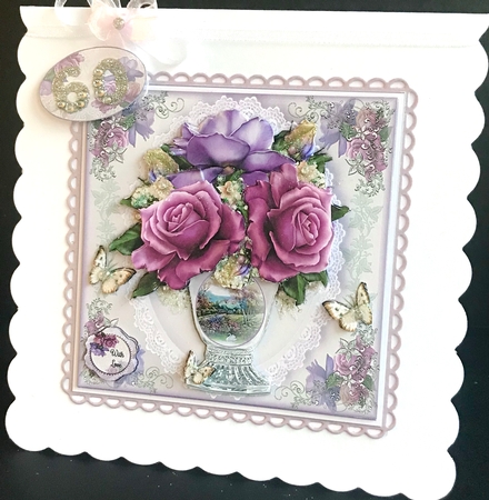 Crystal Rose Vase no5 Mini Page Kit by Jan Salisbury