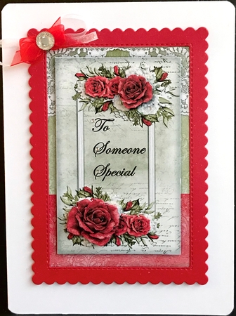 A5  Red Roses Mini Kit by Jan Salisbury