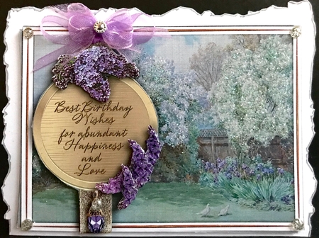 Deckle Edge - Lilac Hedgerow by Jan Salisbury