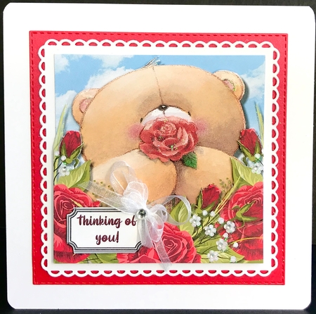 Forever Friends Rose Garden all occasion card topper by Jan Salisbury
