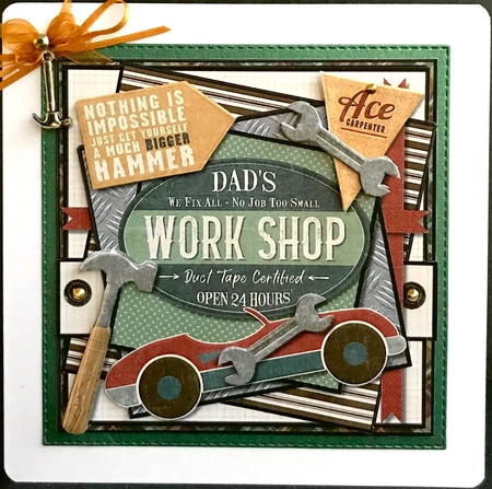 Male Card Dads Work Shop  Mini Kit by Jan Salisbury