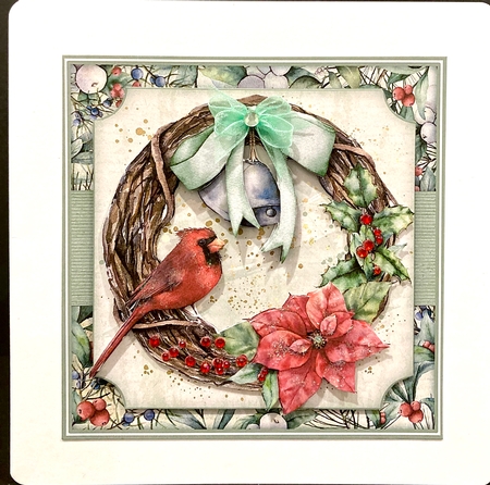 Cardinal Poinsettia Wreath Mini Kit by Jan Salisbury