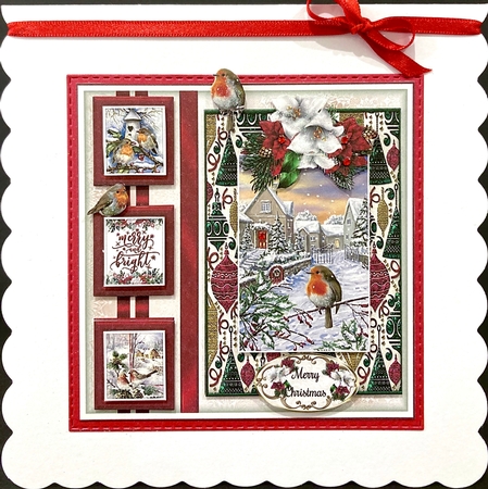 Robin Collage Card Front With Decoupage by Jan Salisbury