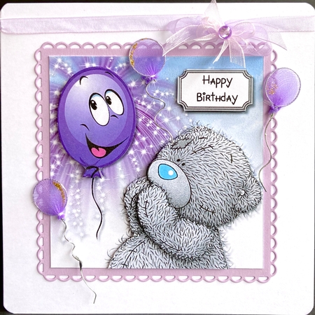 Tatty Teddy with balloons by Jan Salisbury