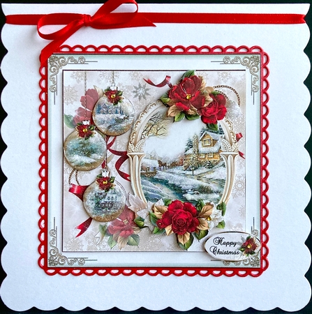 Floral Scenic Christmas Mini Page Kit by Jan Salisbury