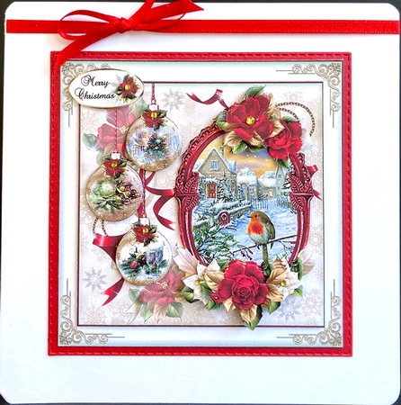 Bumper Kit of 4 Floral Scenic Christmas Mini Page Kits by Jan Salisbury