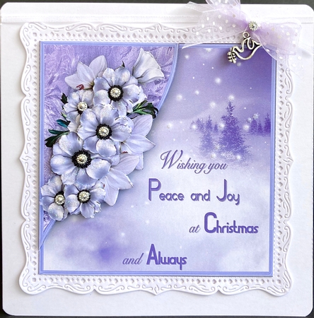Peace and Joy - Decoupage Corner Card Mini Kit by Jan Salisbury