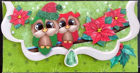 Owl Family and Friends Christmas Voucher-1 by Jan Salisbury