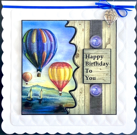Male Card Hot Air Balloons Mini Kit  by Jan Salisbury