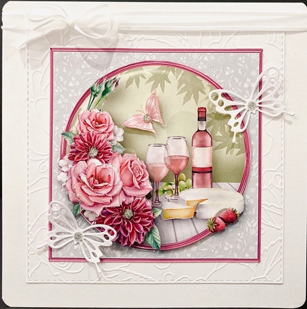 Cheese and Wine - Decoupage Card Mini Kit by Jan Salisbury