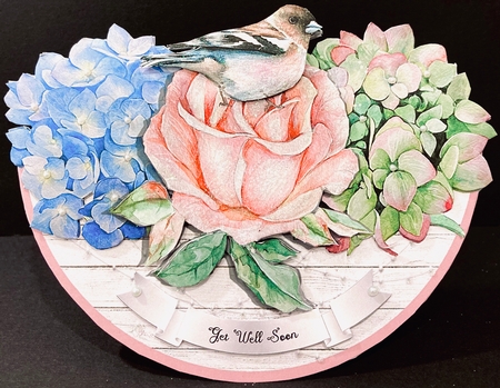 IN THE FLOWERS ROCKER CARD by Jan Salisbury